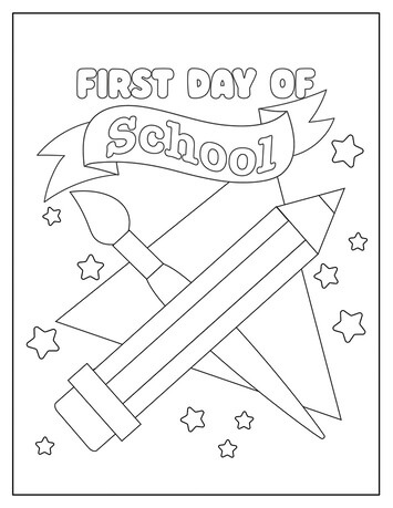Kolorowanka Pierwszy Dzień Szkoły