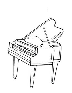 Kolorowanka Podstawowe Pianino