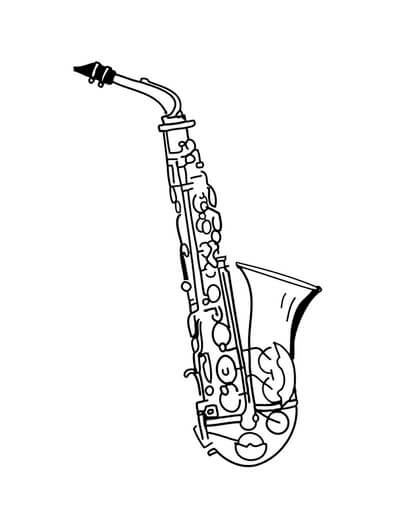 Kolorowanka Saksofon Podstawowy