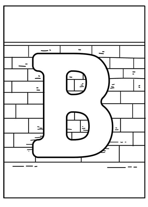 Kolorowanka Wielka litera B