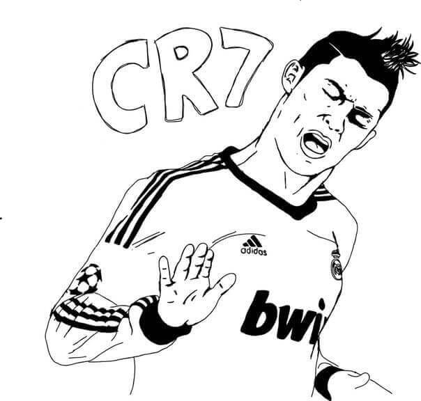 Kolorowanka Wspaniały Cristiano Ronaldo
