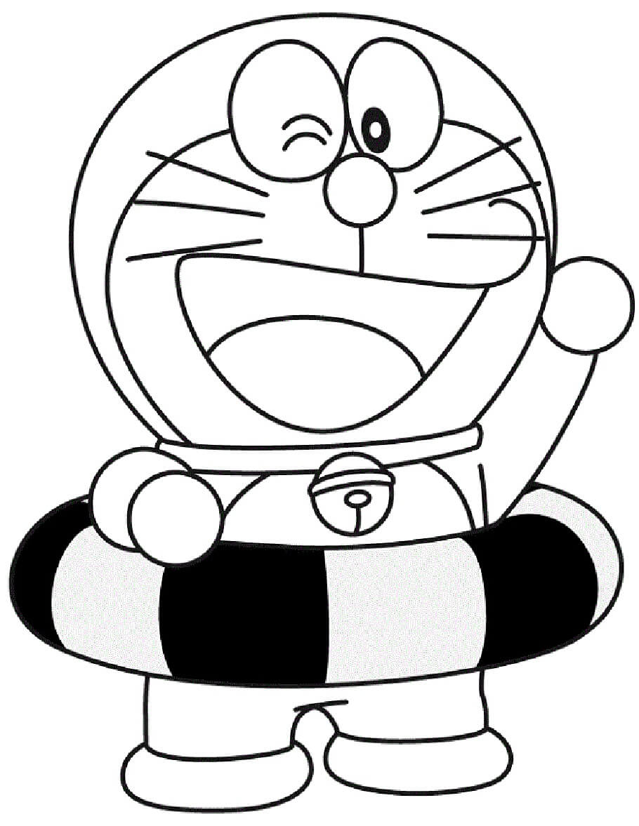 Kolorowanka Doraemon ze Spławikiem