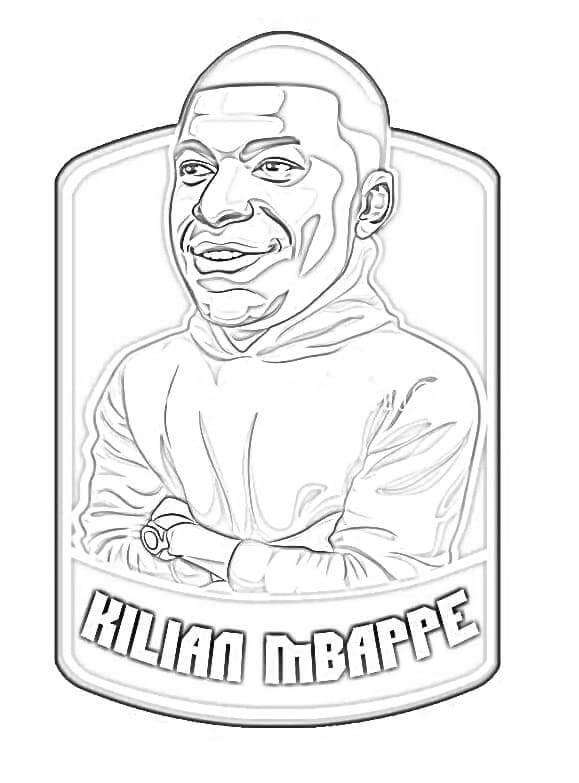 Kolorowanka Logo Kylian Mbappé