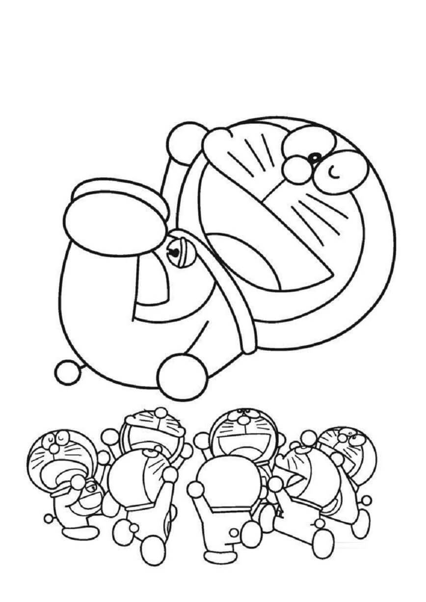 Kolorowanka Minidora żonglująca Doraemon