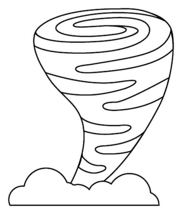 Kolorowanka Tornado Emoji