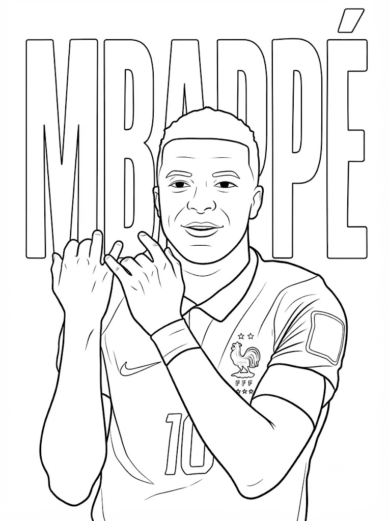 Kolorowanki Logo Kylian Mbappé