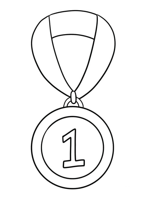 Kolorowanka Medal Numer 1