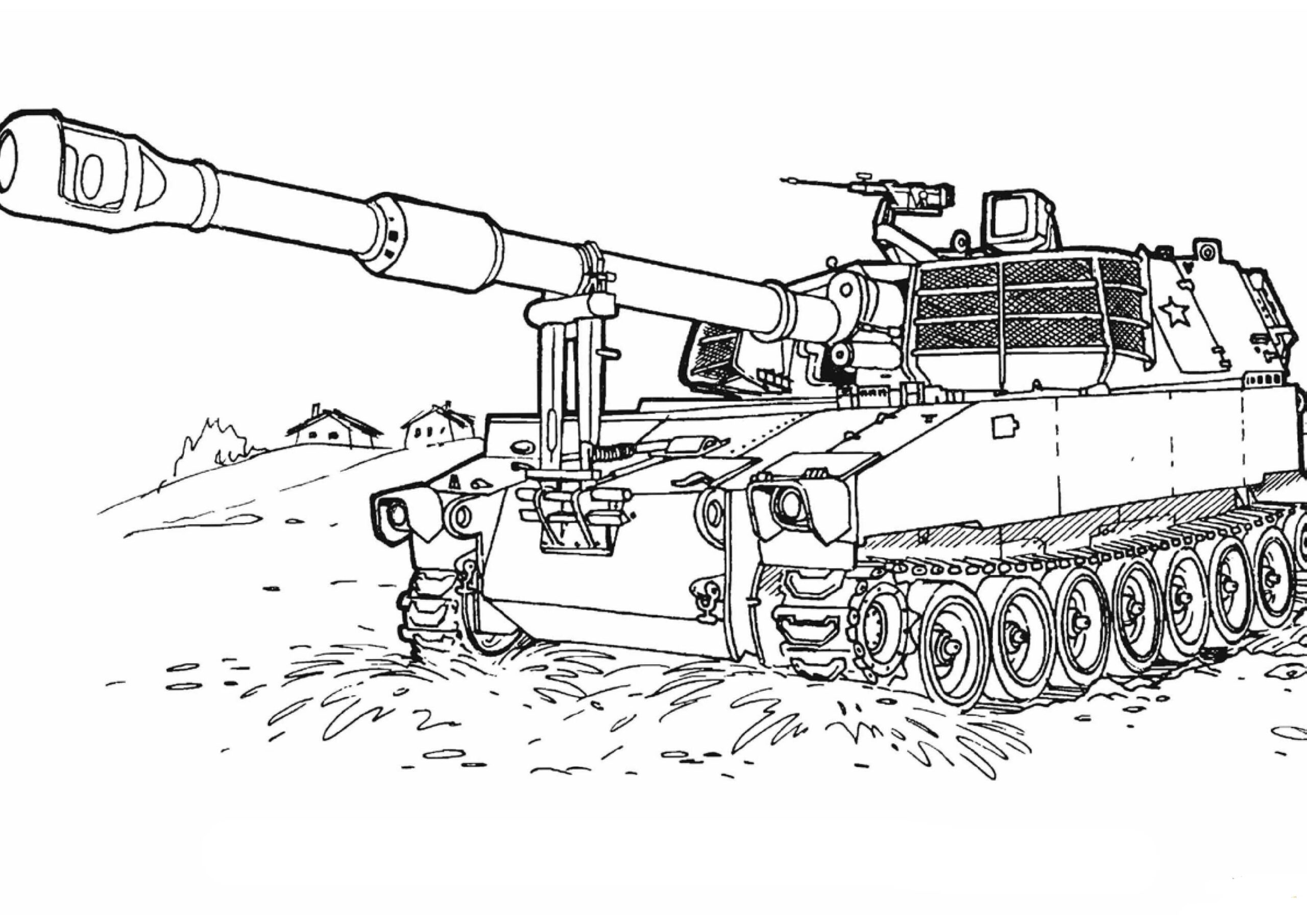 Kolorowanka Army Tank JPG