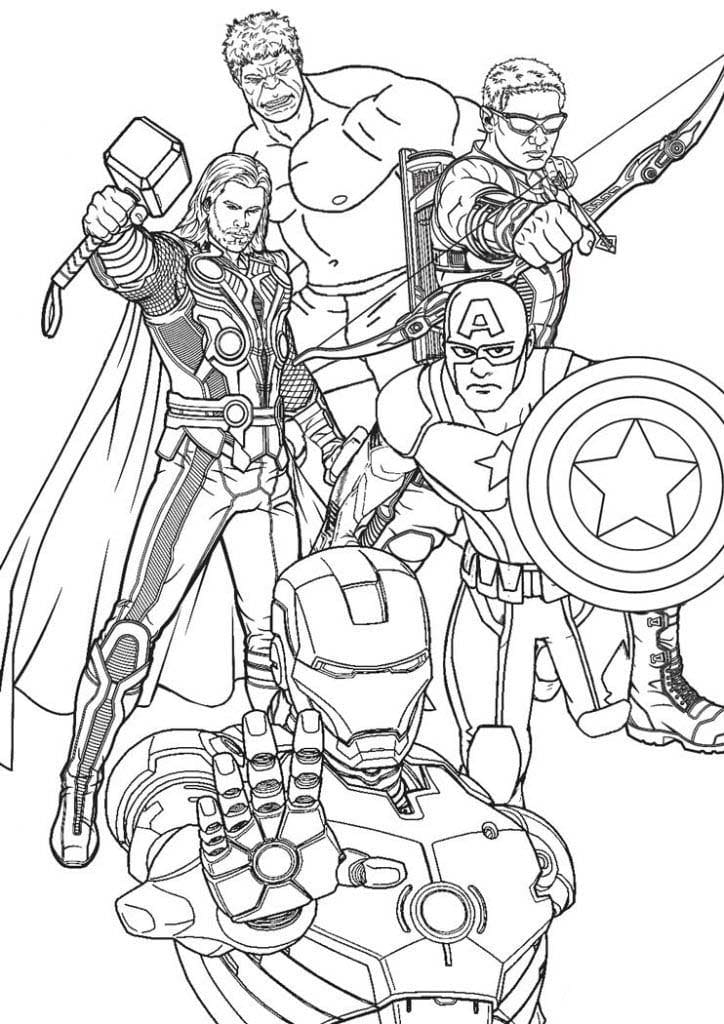 Kolorowanki Infinity War Avengers