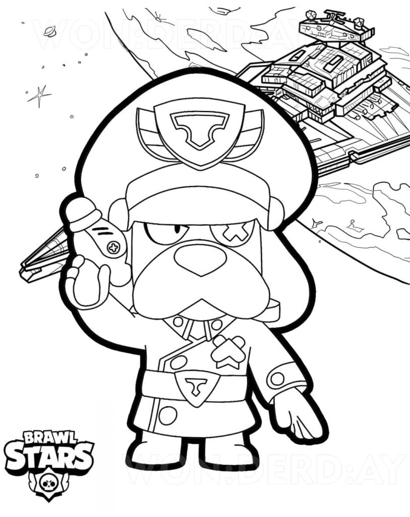 Kolorowanka Narysuj Brawl Stars Colonel Ruffs