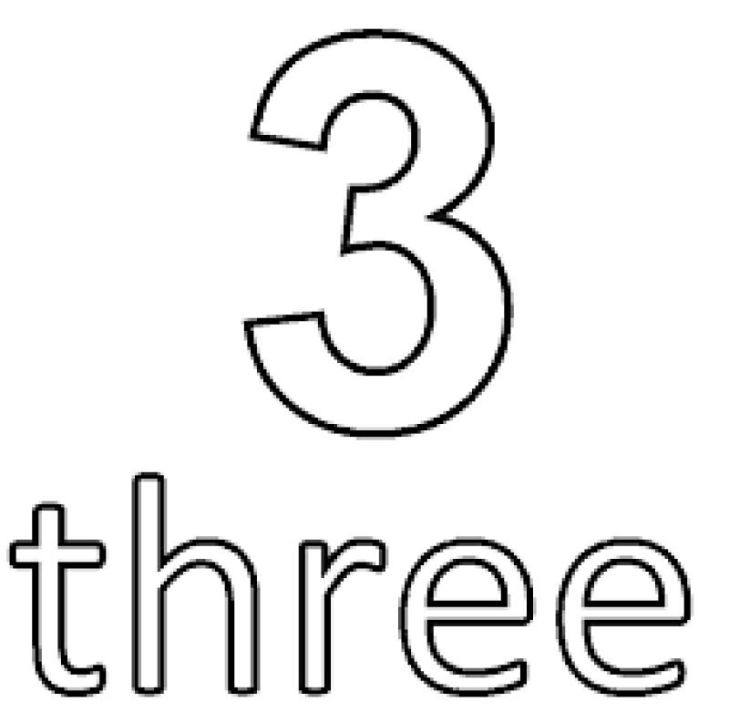Kolorowanki 3 to trzy