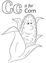 Kolorowanka Litera C oznacza kukurydzę
