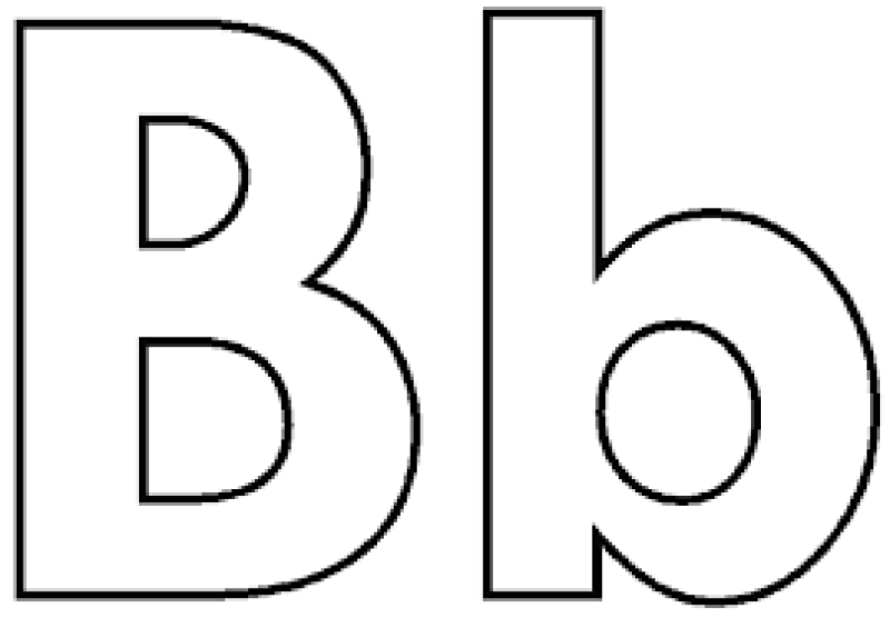 Kolorowanka Zwykła litera B
