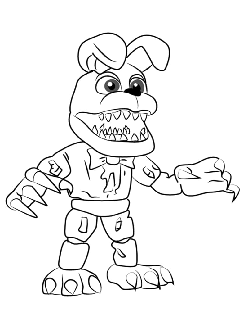 Kolorowanki Rysowanie Bonnie w Five Nights at Freddy’s