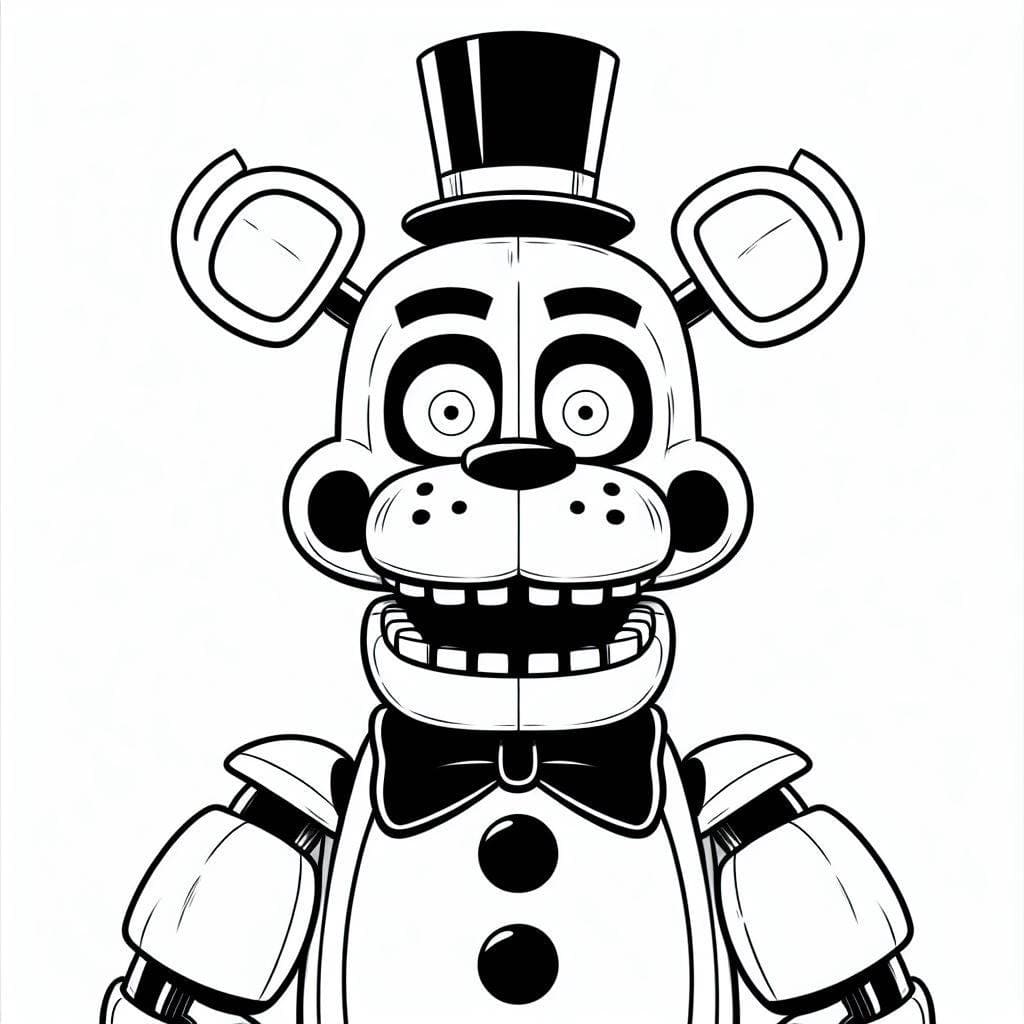 Kolorowanki Rysowanie Strasznego Freddy’ego FNAF