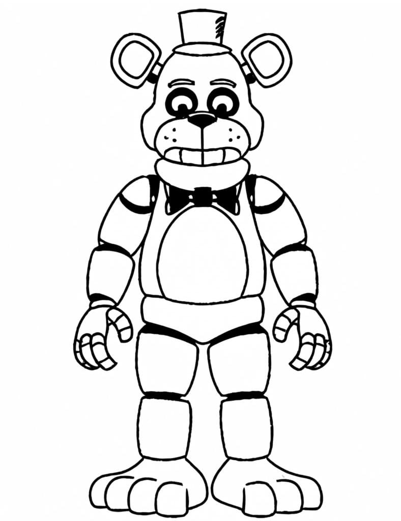 Kolorowanki Rysunek Freddy’ego FNAF Zabawny