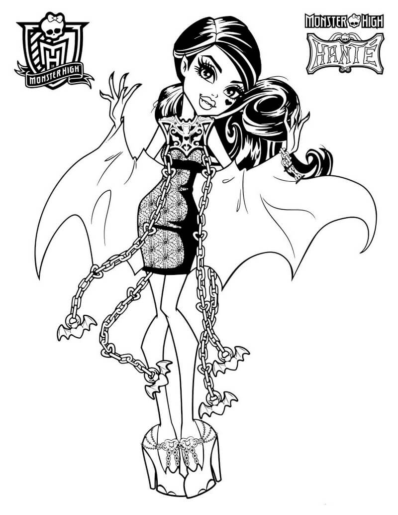 Kolorowanka Draculaura Monster High
