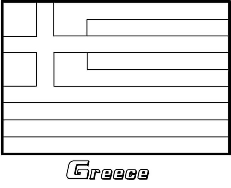 Kolorowanka Flaga Grecji