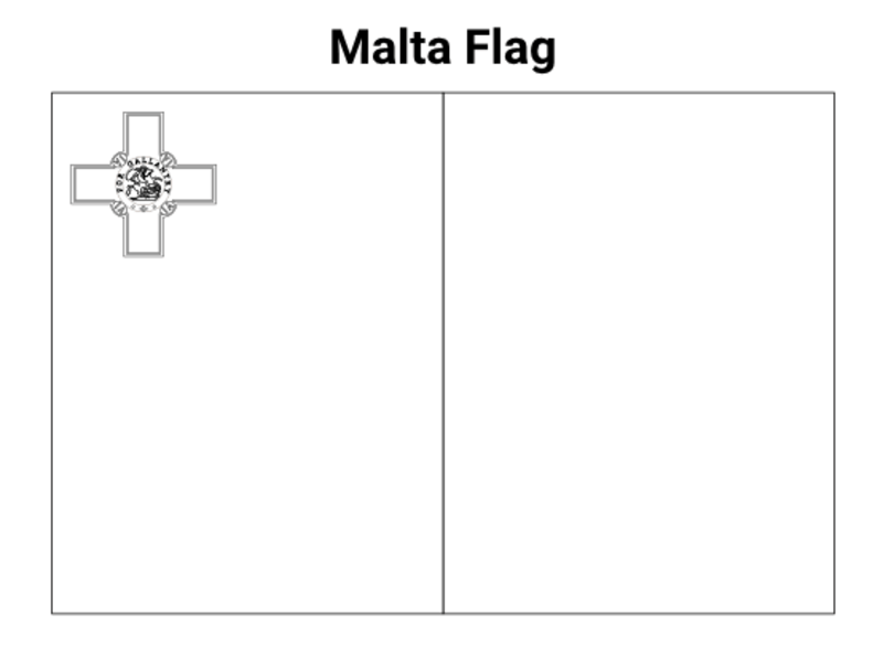 Kolorowanka Flaga Malty