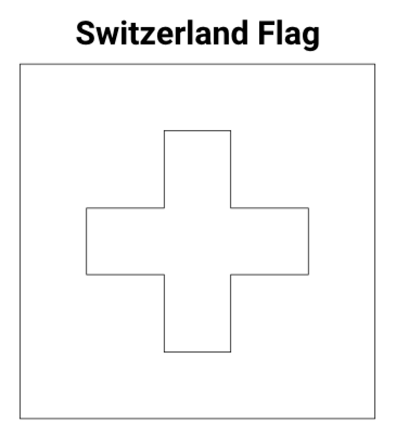 Kolorowanka Flaga Szwajcarii