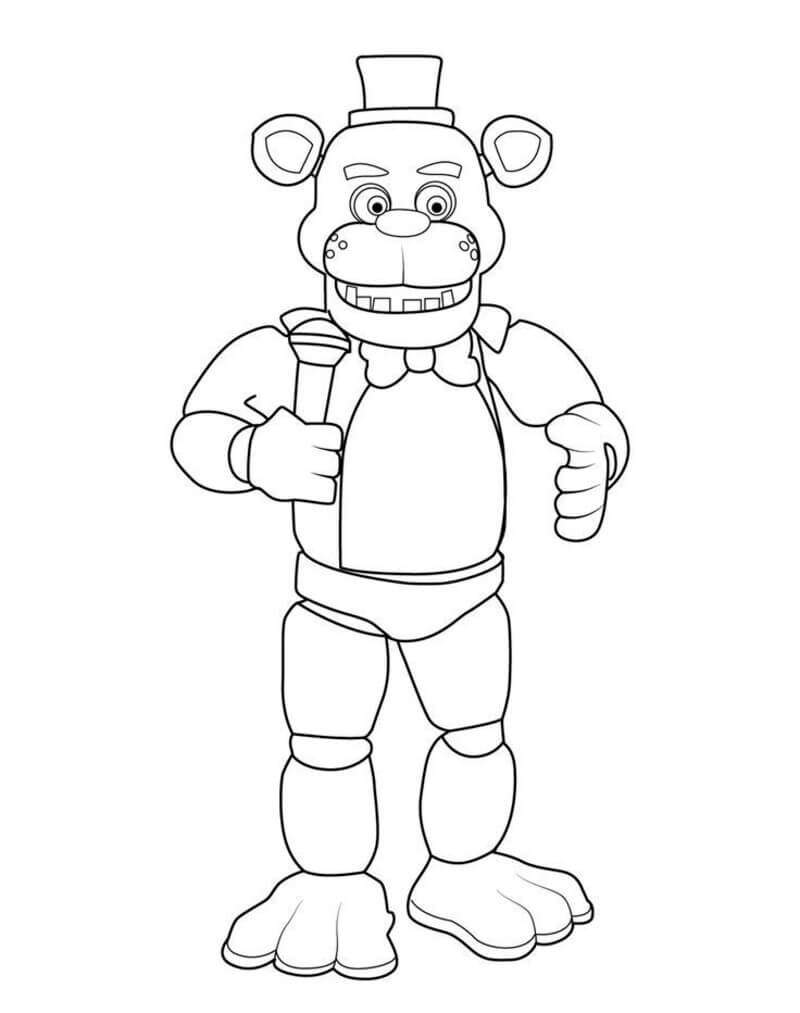 Kolorowanka Freddy Fazbear FNAF