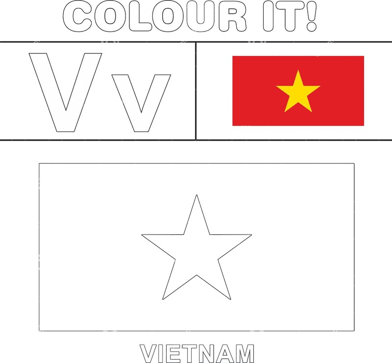 Kolorowanka List V dla Wietnamu
