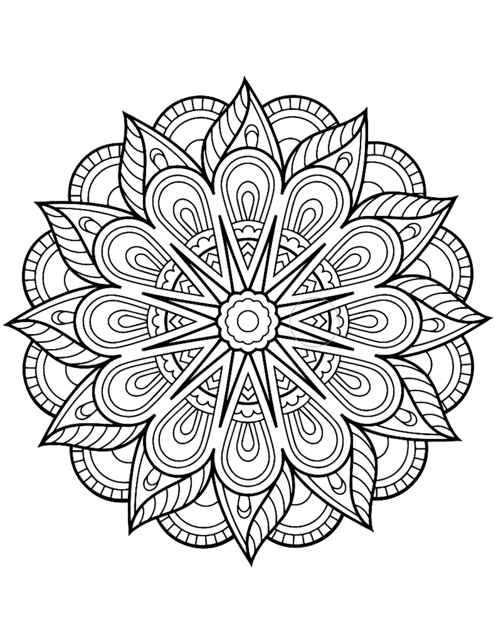 Kolorowanka Mandala do druku