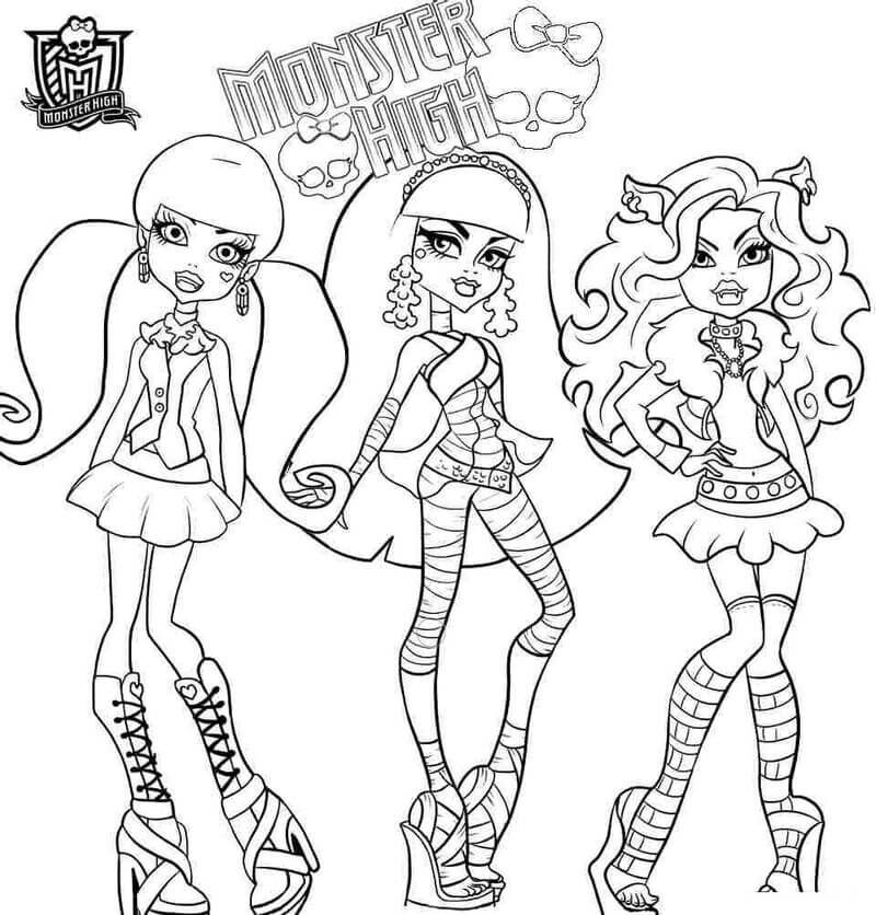 Kolorowanka Monster High dla dziewczynek