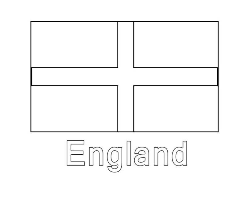 Kolorowanka Piękna flaga Anglii