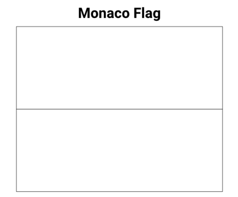 Kolorowanka Piękna flaga Monako
