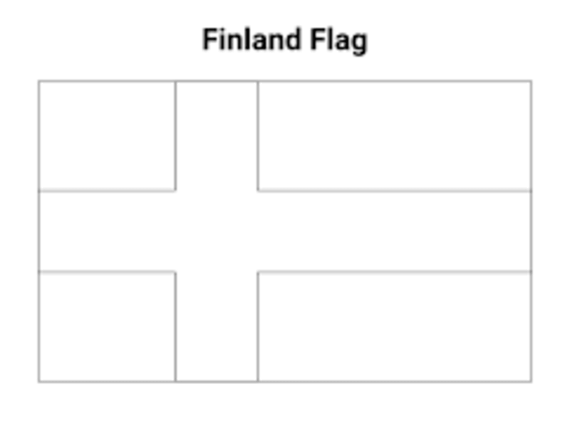 Kolorowanka Piękno Flaga Finlandii