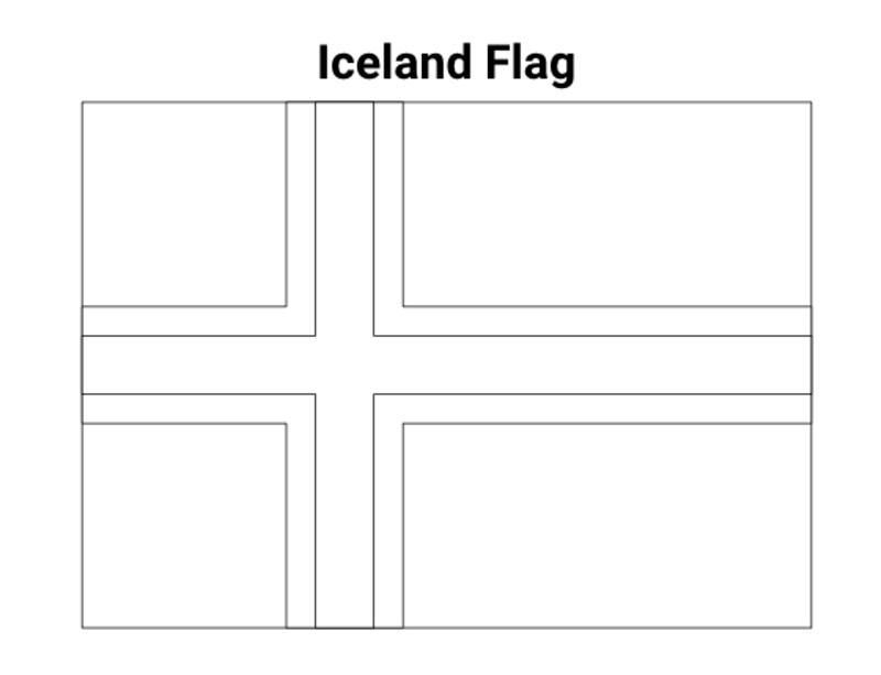 Kolorowanka Piękno Flaga Islandii