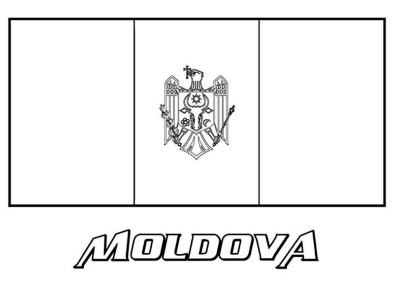 Kolorowanka Piękno Flaga Mołdawii