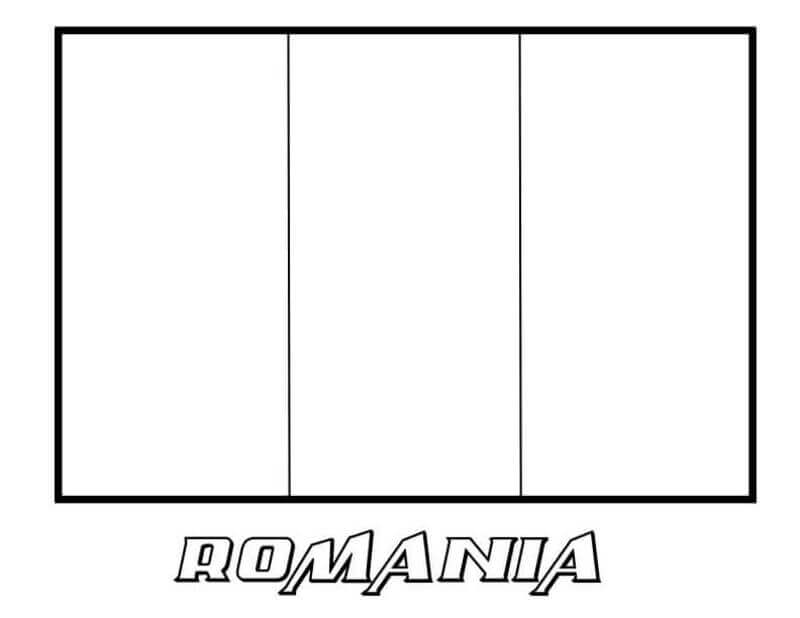 Kolorowanka Piękno flaga Rumunii