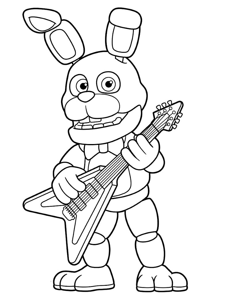 Kolorowanka Rysowanie Zwiędłego Bonnie