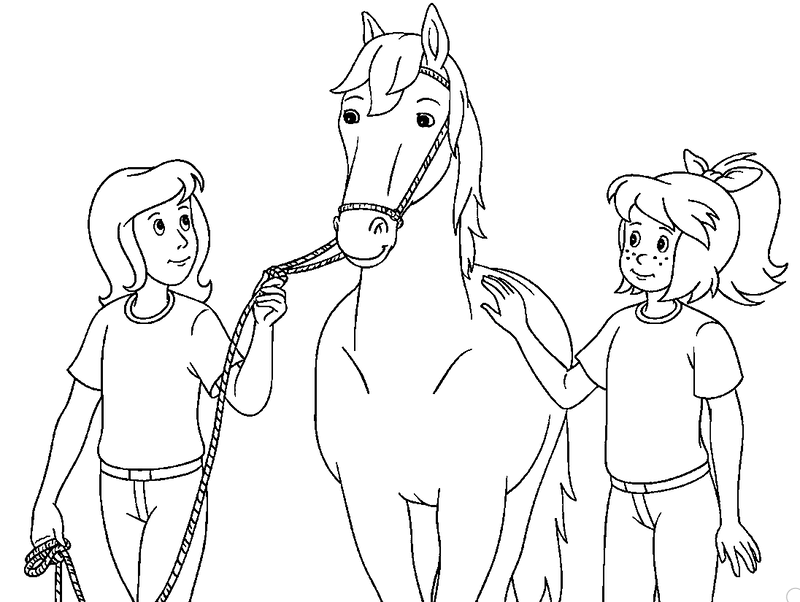 Kolorowanki Koń Bibi i Tina