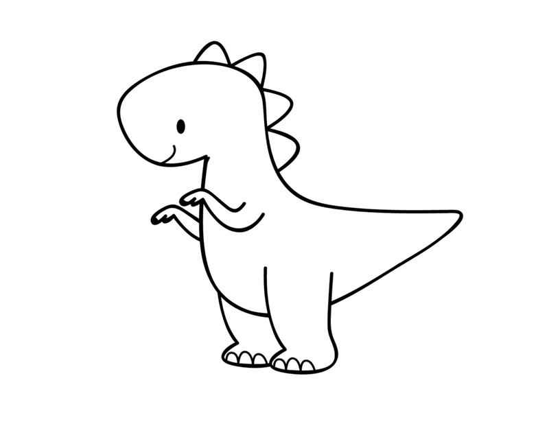 Kolorowanki Łatwy dinozaur