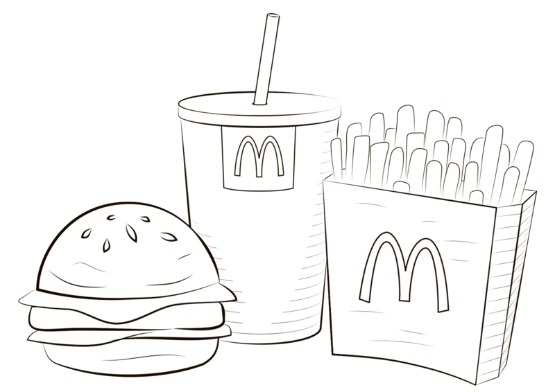 Kolorowanka Jedzenie z McDonalda