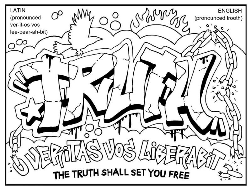 Kolorowanka Truth Graffiti