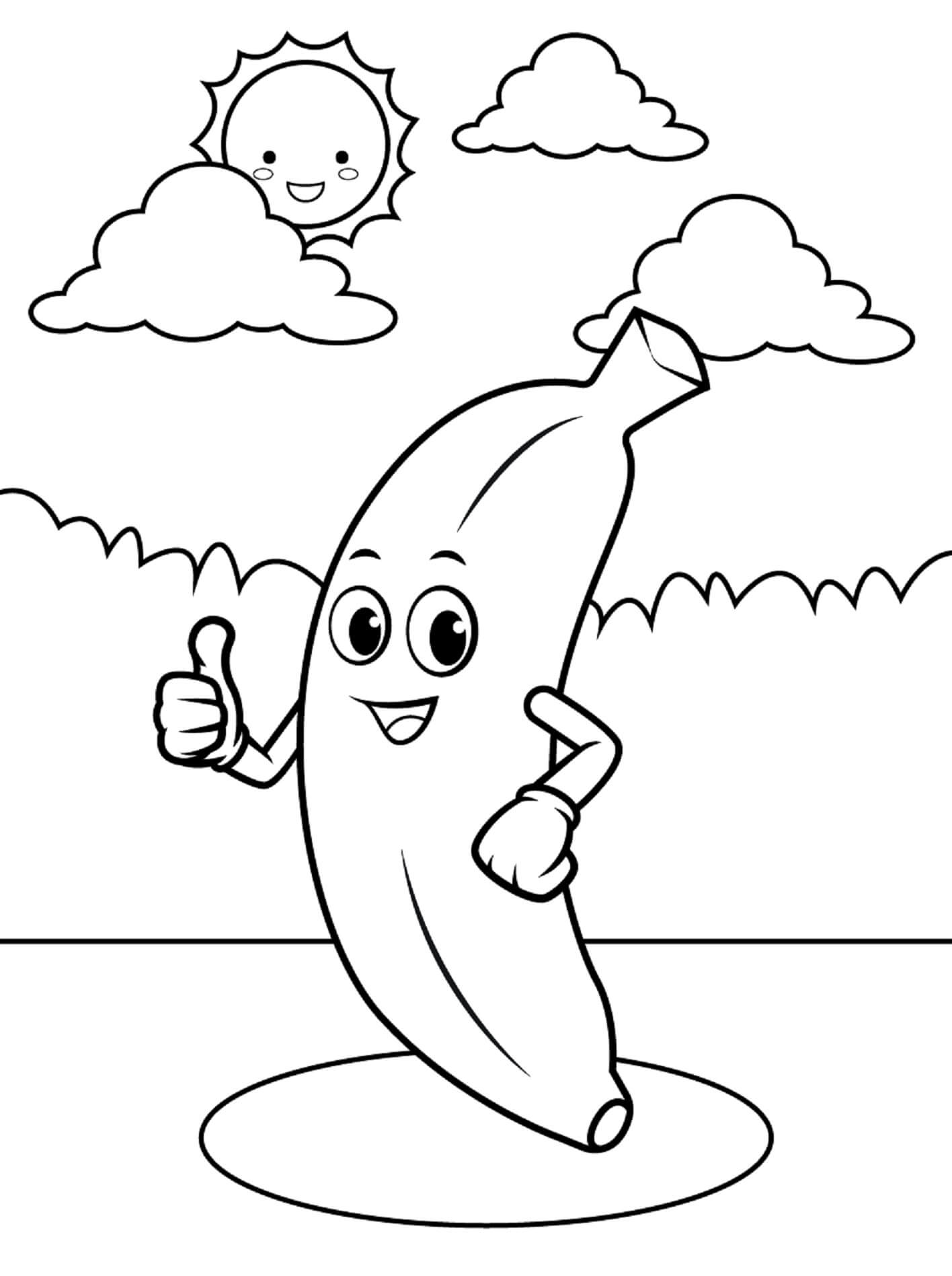 Kolorowanka Banan Zabawy