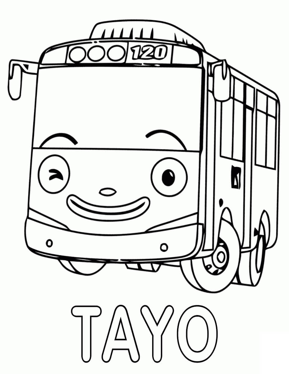 Kolorowanka Frank Tayo Mały Autobus