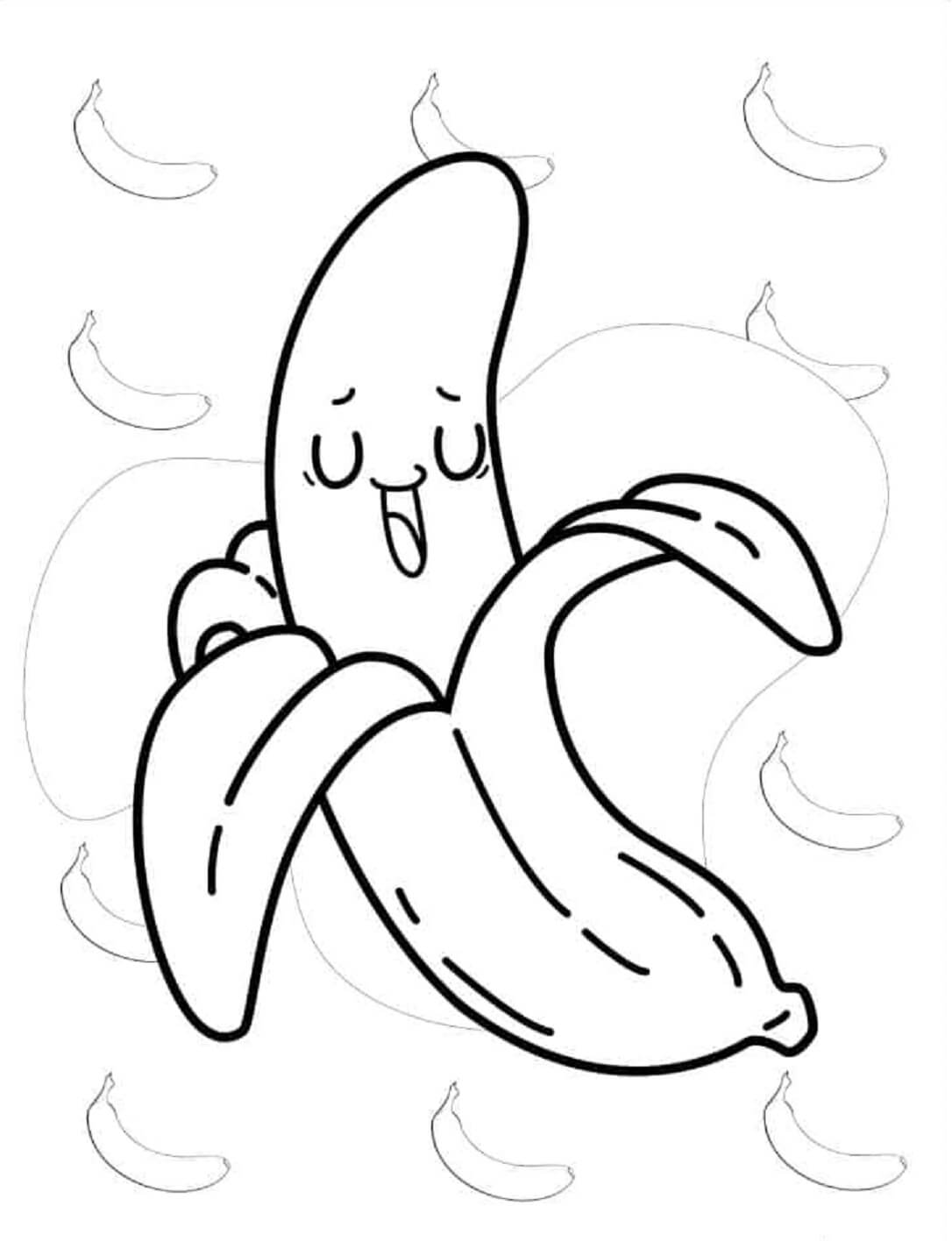 Kolorowanka Kreskówka Banan