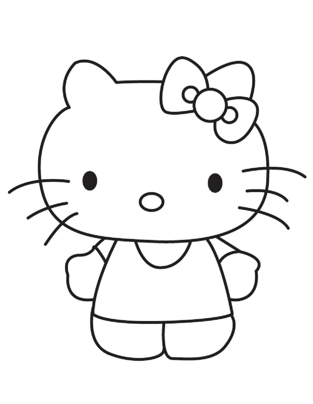 Kolorowanki Łatwy Hello Kitty