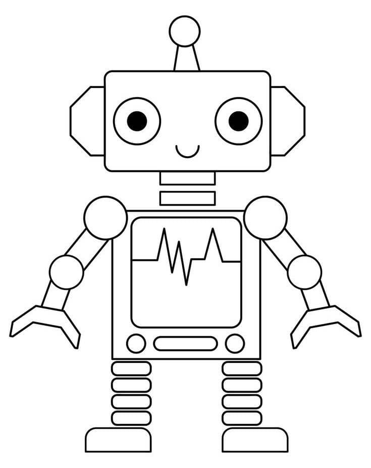 Kolorowanka Narysuj łatwe robota