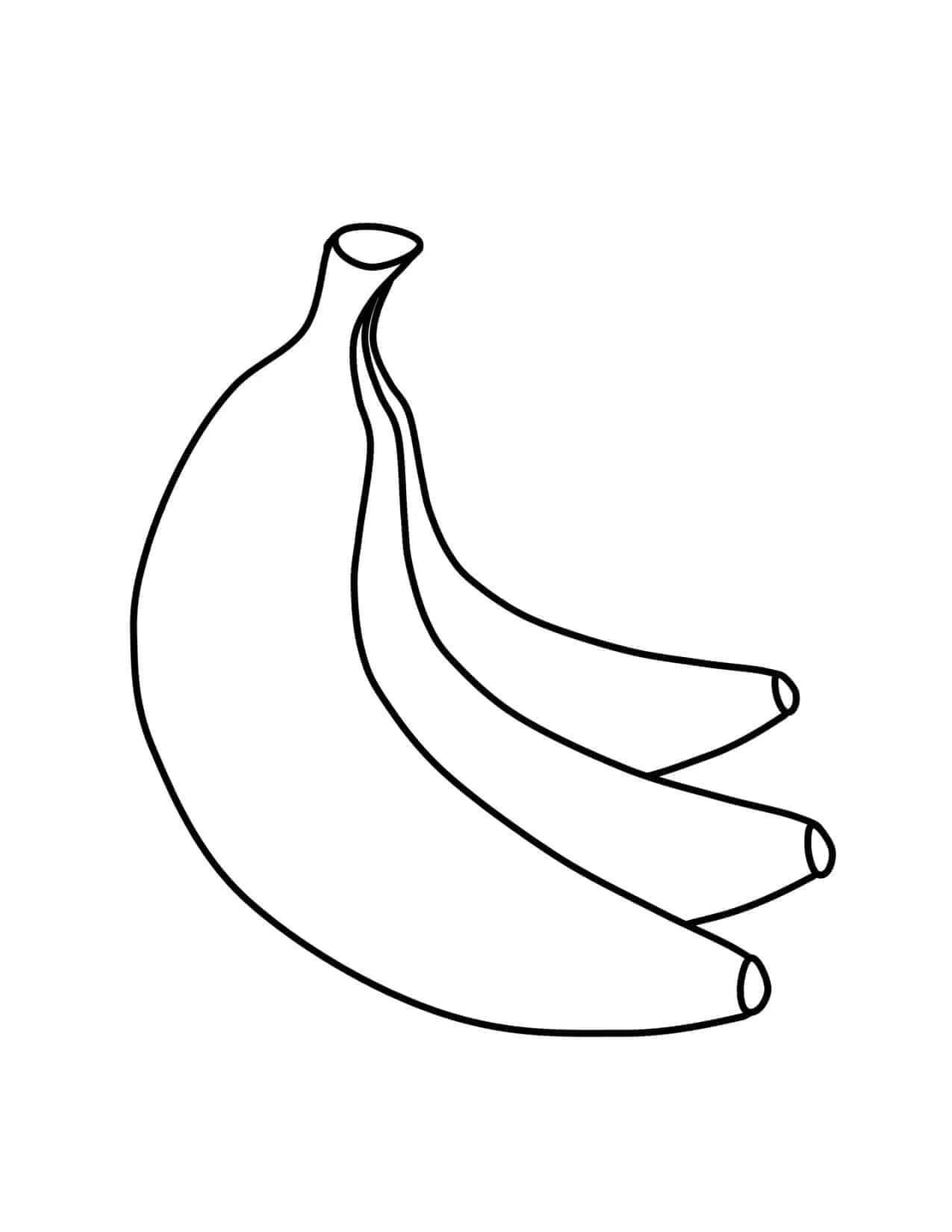 Kolorowanka Podstawowe Banany
