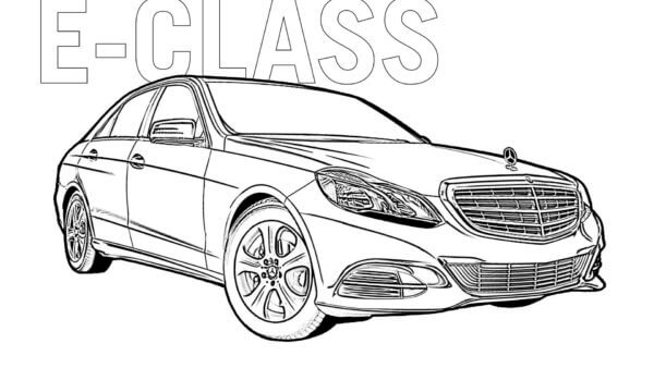 Kolorowanka Dla Miłośników Komfortowej Jazdy Mercedes-Benz E-Klasa