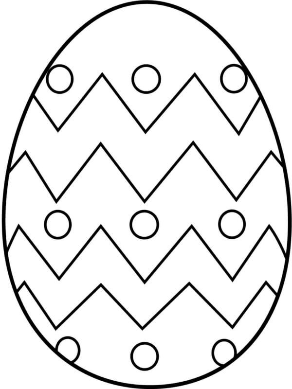 Kolorowanka Geometryczne Jajko Wielkanocne