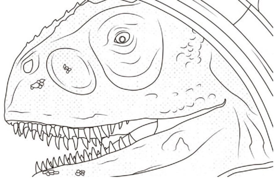 Kolorowanka Głowa Dinozaura w Jurassic World