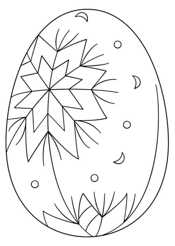 Kolorowanka Główna Dekoracja Jajka Wielkanocnego