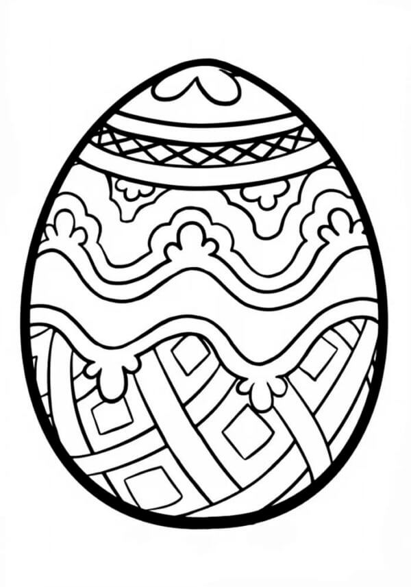 Kolorowanka Główny Symbol Jajka Wielkanocnego